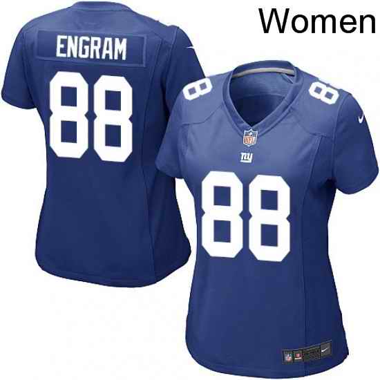 Womens Nike New York Giants 88 Evan Engram Game Royal Blue Team Color NFL Jersey